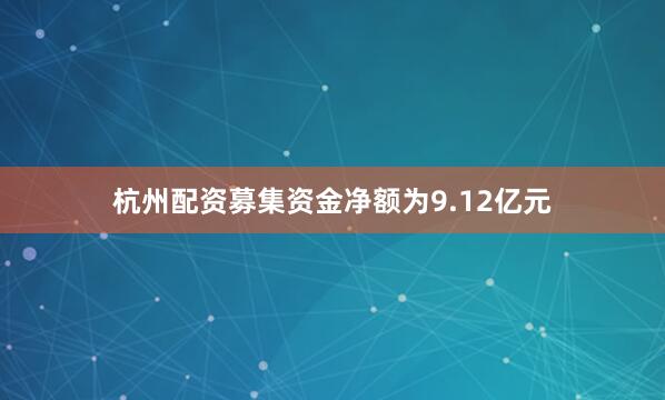 杭州配资募集资金净额为9.12亿元