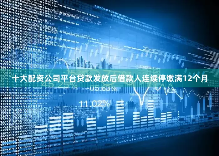 十大配资公司平台贷款发放后借款人连续停缴满12个月